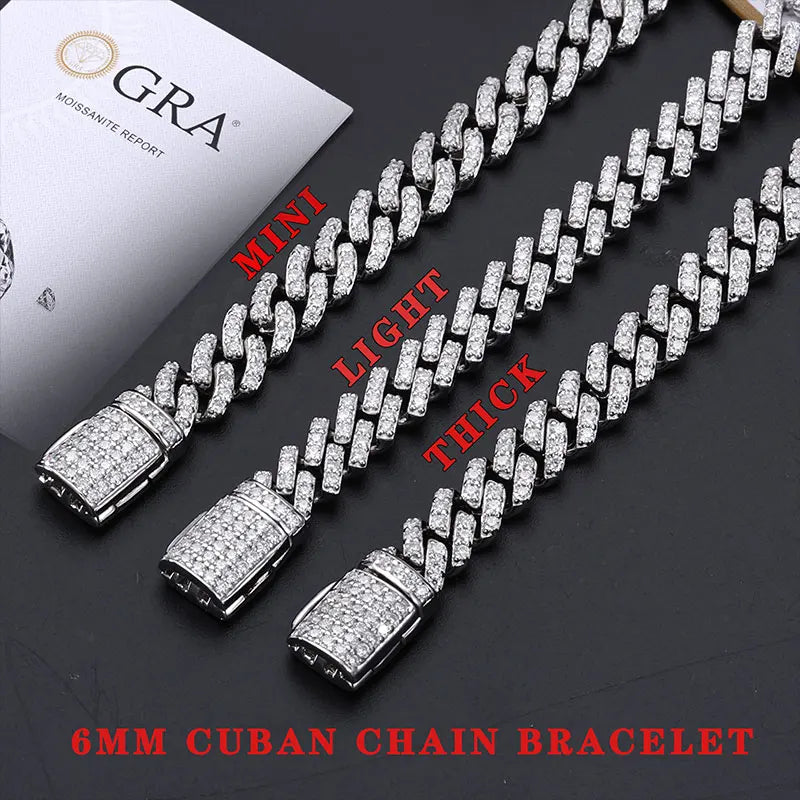 Moissanite Cuban Chain - 6mm