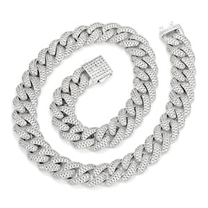 CZ Iced out Cuban Link Chain - 15mm - Boss Uno