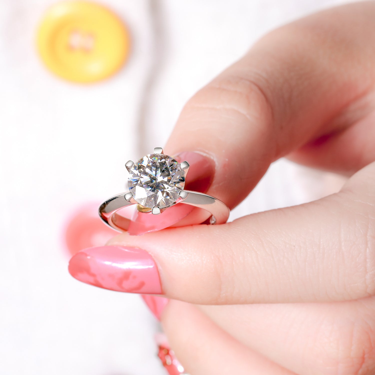 Sterling Silver Moissanite Wedding Ring - 9mm - Boss Uno