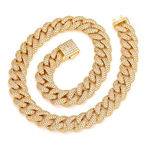 CZ Iced out Cuban Link Chain - 15mm - Boss Uno