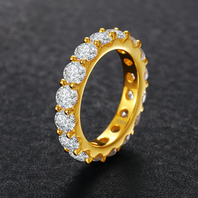 Moissanite Sterling Silver Rings - 4mm - Boss Uno