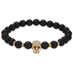 Copper Beads Black Matte Stone Boss Bracelets - Boss Uno