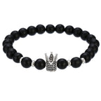Copper Beads Black Matte Stone Boss Bracelets - Boss Uno