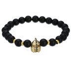 Copper Beads Black Matte Stone Boss Bracelets - Boss Uno