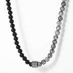 Natural Stone Tiger Eyes Lava Bead Necklace - 8mm - Boss Uno