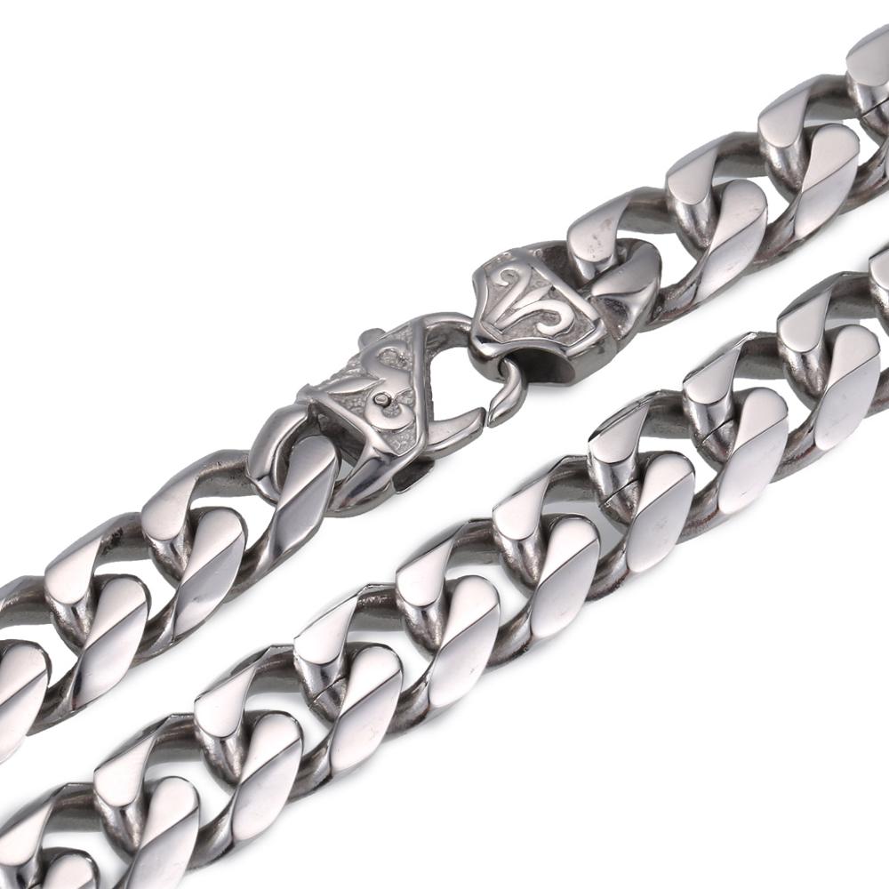 Heavy Stainless Steel Cuban Link Chain - 14.5mm - Boss Uno