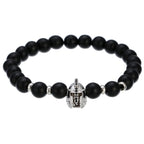 Copper Beads Black Matte Stone Boss Bracelets - Boss Uno