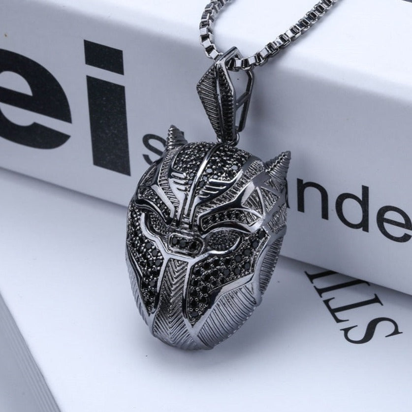 Iced Out CZ Masquerade Mask Pendant - Boss Uno