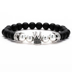 Copper Beads Black Matte Stone Boss Bracelets - Boss Uno