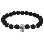 Copper Beads Black Matte Stone Boss Bracelets - Boss Uno