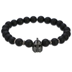 Copper Beads Black Matte Stone Boss Bracelets - Boss Uno