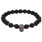 Copper Beads Black Matte Stone Boss Bracelets - Boss Uno