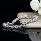 Cubic Zirconia Sterling Silver Colorful Tennis Bracelet - Boss Uno