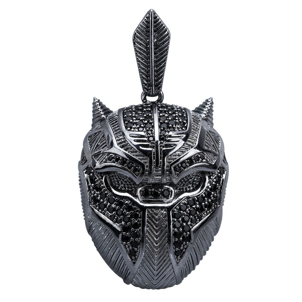 Iced Out CZ Masquerade Mask Pendant - Boss Uno