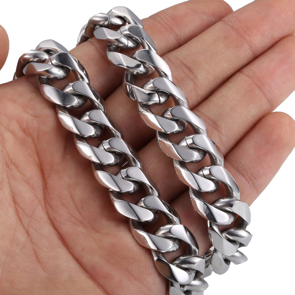 Heavy Stainless Steel Cuban Link Chain - 14.5mm - Boss Uno