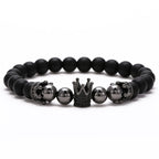 Copper Beads Black Matte Stone Boss Bracelets - Boss Uno