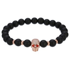Copper Beads Black Matte Stone Boss Bracelets - Boss Uno