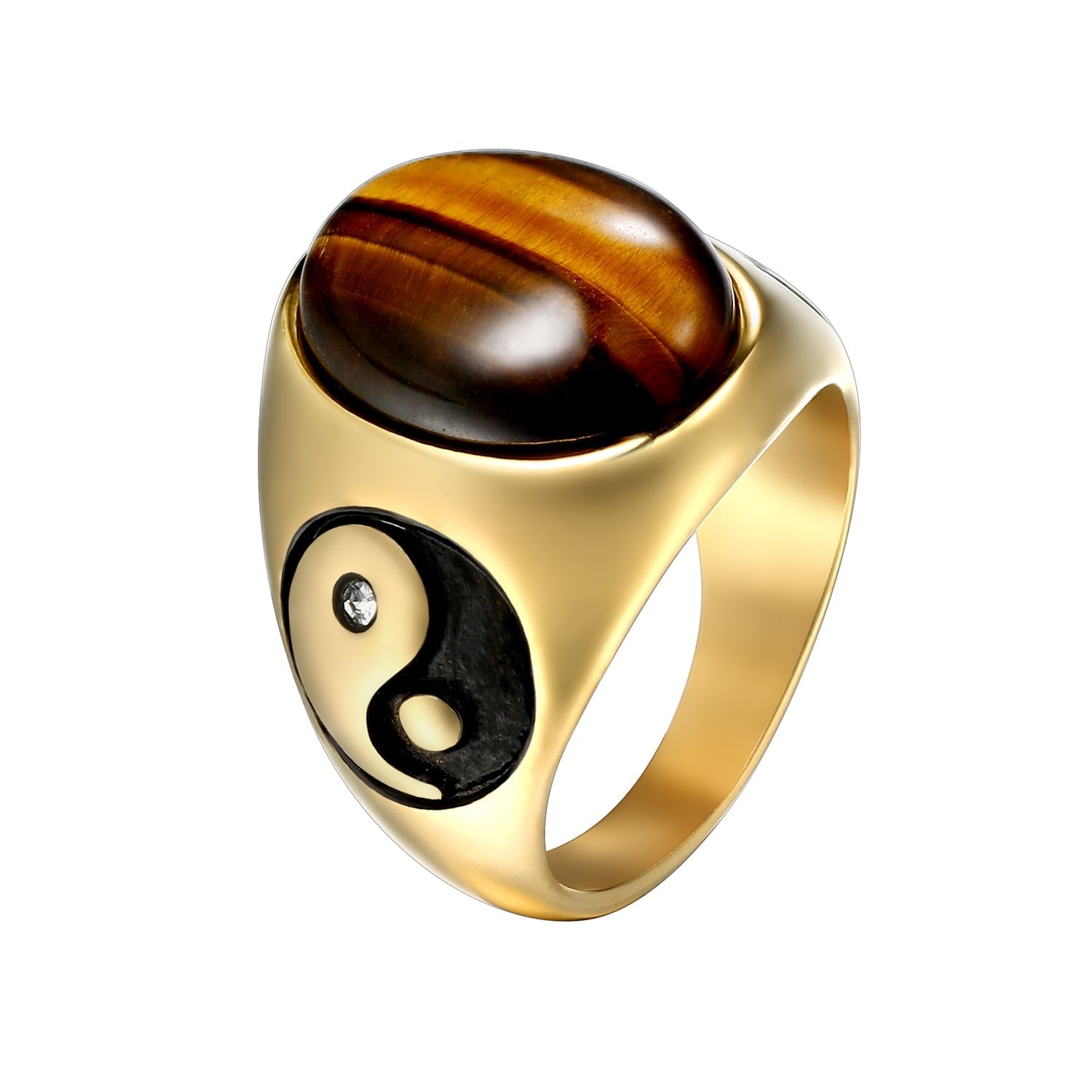 Ying Yang Tiger Eye Ring - Boss Uno