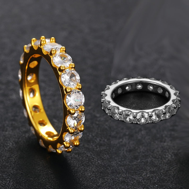 Moissanite Sterling Silver Rings - 4mm - Boss Uno