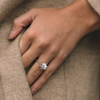 Sterling Silver Moissanite Wedding Ring - 9mm - Boss Uno