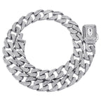 Cubic Zirconia Charm Cuban Link Chain - 13mm - Boss Uno