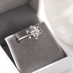 Sterling Silver Moissanite Wedding Ring - 9mm - Boss Uno