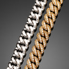 Sterling Silver Moissanite Cuban Link Chain - 10mm - Boss Uno