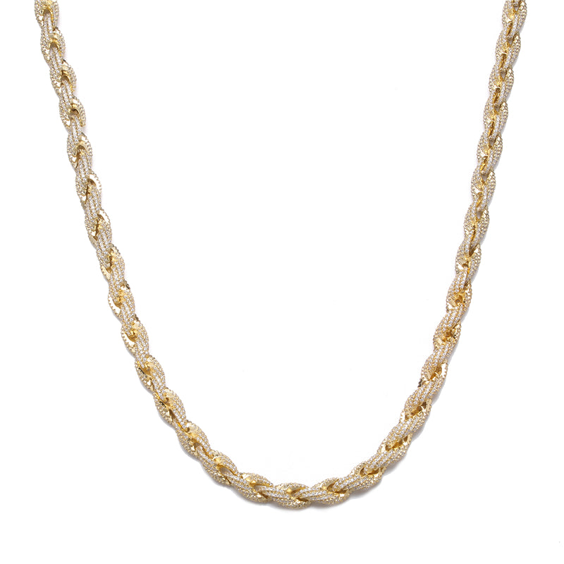 Iced Out Rope Chain - 8mm - Boss Uno