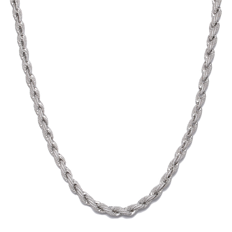 Iced Out Rope Chain - 8mm - Boss Uno