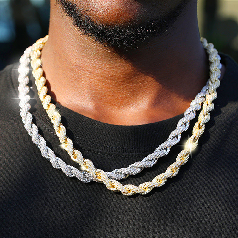 Iced Out Rope Chain - 8mm - Boss Uno