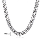 Heavy Stainless Steel Cuban Link Chain - 14.5mm - Boss Uno